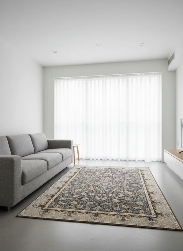 فرش افشان رز دودی