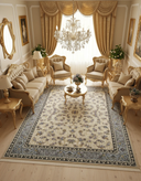 فرش 700 شانه افشان باغ رز بژ