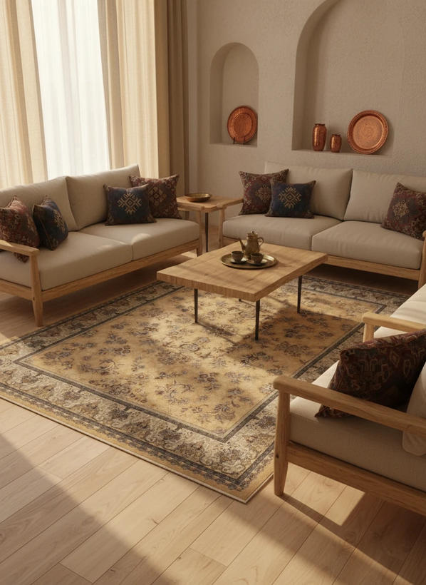 فرش افشان پاناروما بژ