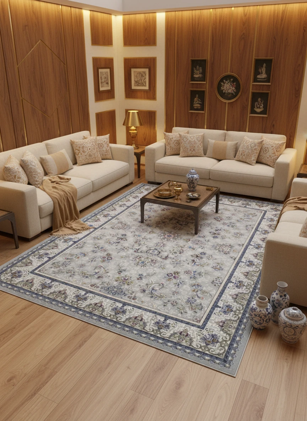 فرش افشان پاناروما نقرهای