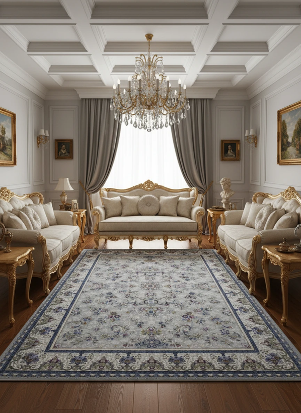 فرش افشان پاناروما نقرهای