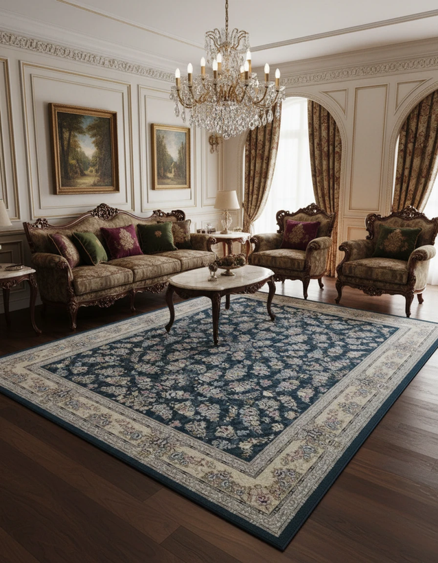 فرش افشان مهدیس سرمه ای