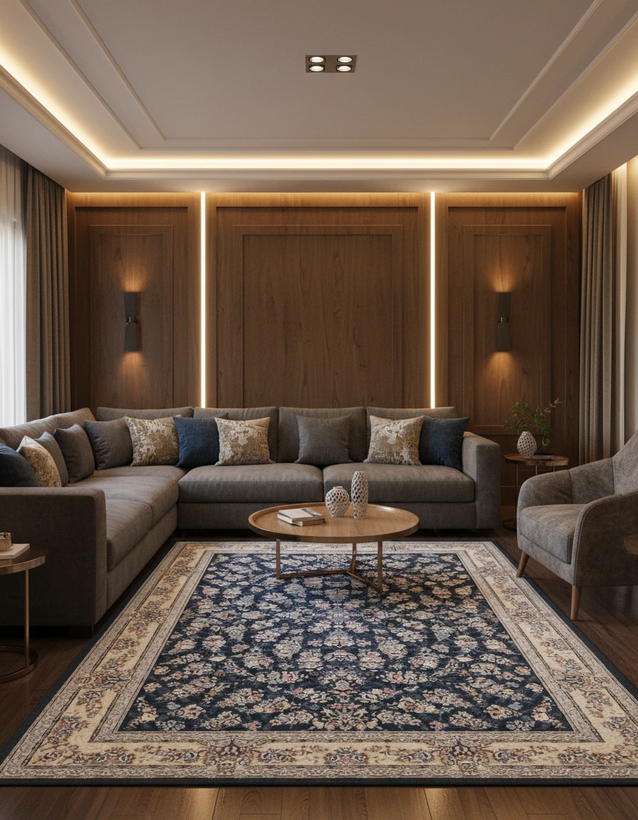 فرش افشان مهدیس سرمه ای