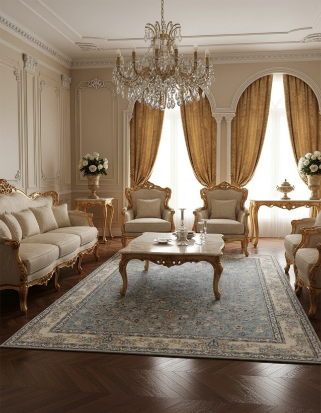 فرش افشان مهدیس نقره ای