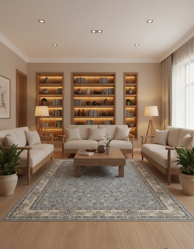 فرش افشان مهدیس نقره ای