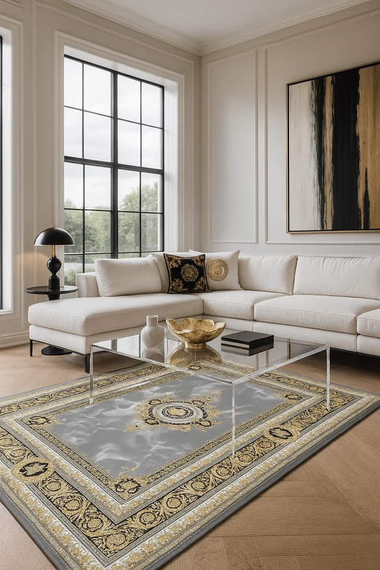 فرش ورساچه نقره ای