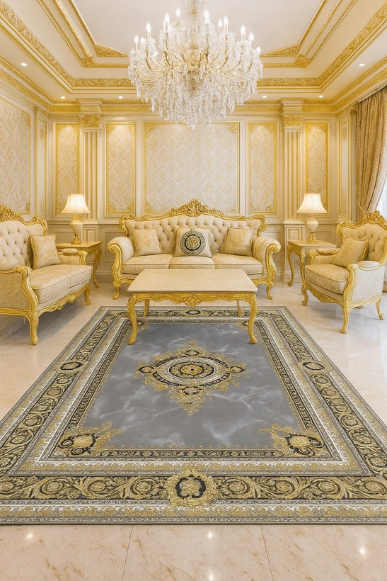 فرش ورساچه نقره ای