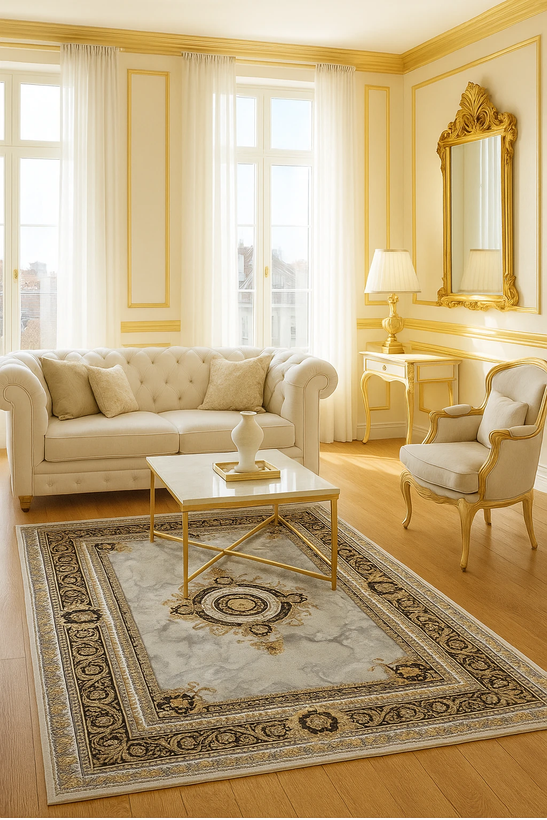 فرش ورساچه نقره ای