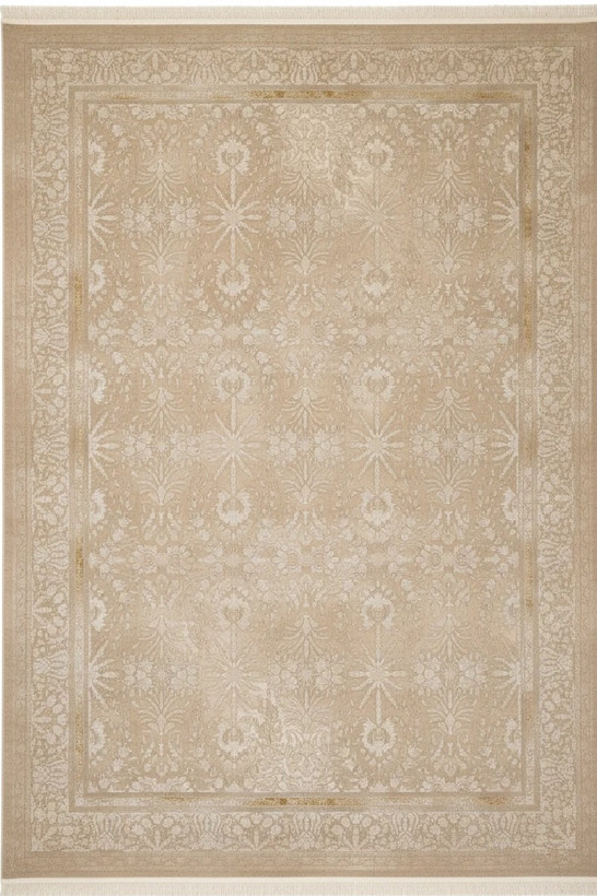 فرش افشان دایان| رنگ سیلور و گلد با نخ آلمانی و بافت بلژیکی