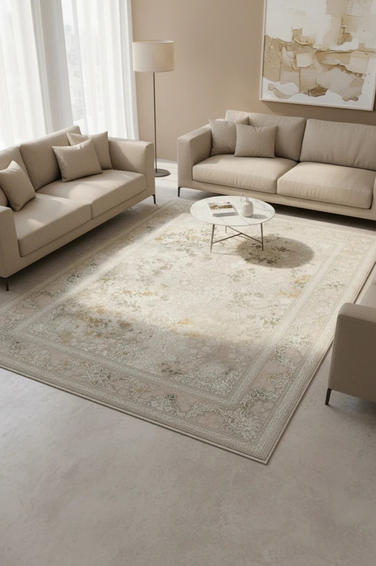 فرش افشان درخشش سیلور و گلد