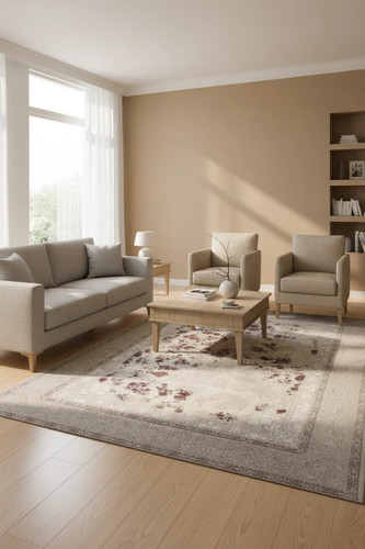 فرش افشان رز سیلور و گلد