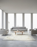 فرش نائین کاشان رنگ نقرهای و بژ، 1200 شانه با نخ آلمانی هیت ست و بافت بلژیکی